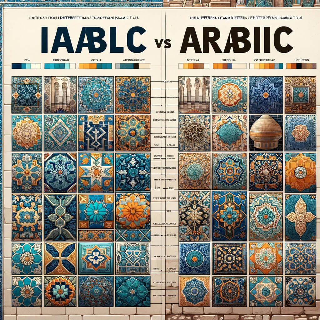 What are the differences between Islamic tiles and Arabic tiles